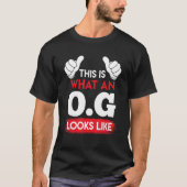 Mannen O G oom Gangster oom T-shirt (Voorkant)