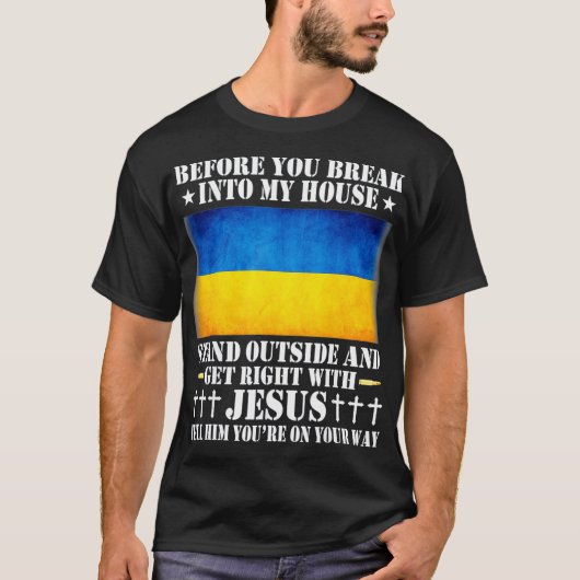 Mannen Oekraïense vlag Oekraïense koel T-shirt (Voorkant)