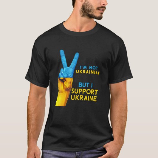 Mannen Oekraïne steunen Oekraïners Grote EU T-shirt (Voorkant)
