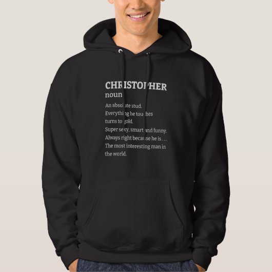 Mannen of jongens sarcastische Christopher Hoodie (Voorkant)