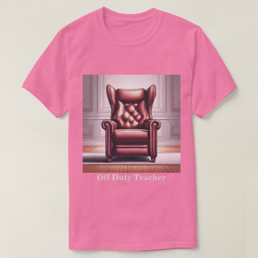 Mannen Off Duty Teacher Hibiscus Recliner T-shirt (Design voorkant)