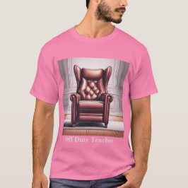 Mannen Off Duty Teacher Hibiscus Recliner T-shirt