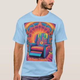 Mannen Off Duty Teacher Psychedelic T-shirt