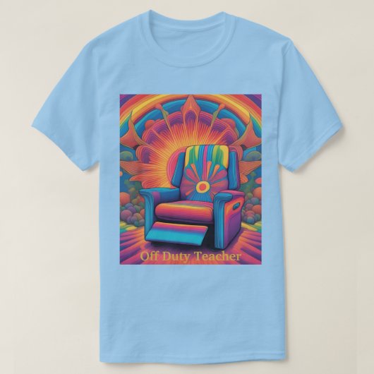 Mannen Off Duty Teacher Psychedelic T-shirt (Design voorkant)