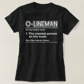 Mannen offensief O Lineman Definition Football Fun T-shirt (Design voorkant)