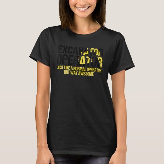 Mannen offerte voor de excavator-exploitant voor e t-shirt (Voorkant)