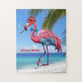 Mannen officieel gepensioneerd Flamingo Tropical B Legpuzzel (Verticaal)