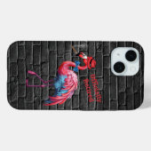 Mannen officieel gepensioneerde Dapper Flamingo Pe Case-Mate iPhone Case (Achterkant (horizontaal))
