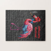 Mannen officieel gepensioneerde Dapper Flamingo Pe Legpuzzel (Horizontaal)