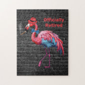 Mannen officieel gepensioneerde Dapper Flamingo Pe Legpuzzel (Verticaal)