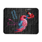 Mannen officieel gepensioneerde Dapper Flamingo Pe Magneet (Horizontaal)