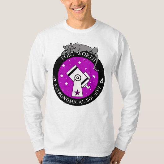 Mannen Officiële Logo Witte T met lange mouwen T-shirt (Voorkant)