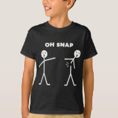 Mannen Oh Snap Funny Stick Figuur Fun Sarcastisch T-shirt (Voorkant)