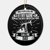 Mannen Oilfield Worker Dad Rougheck Keramisch Ornament (Links)