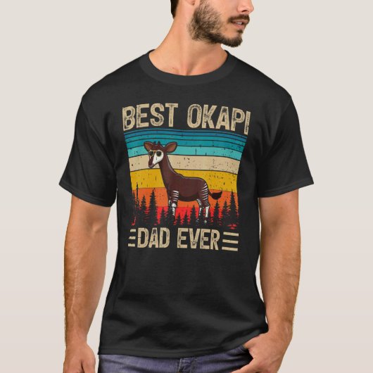 Mannen Okapi  Best Okapi Dad Ever Vader's D T-shirt (Voorkant)