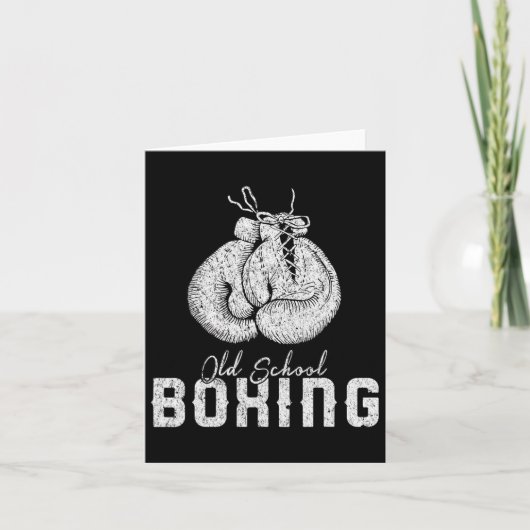 Mannen Old School Boxing Clic Fighting Kaart (Voorkant)