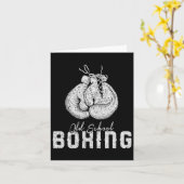 Mannen Old School Boxing Clic Fighting Kaart (Gele Bloem)
