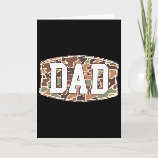 Mannen Old School Camo Vader1  Kaart (Voorkant)