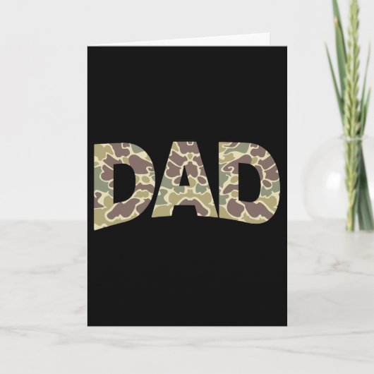 Mannen Old School Camo Vader Kaart (Voorkant)