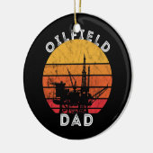 Mannen olierijder zonnebrand papaver keramisch ornament (Links)