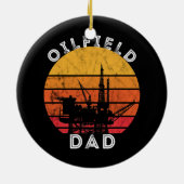 Mannen olierijder zonnebrand papaver keramisch ornament (Achterkant)