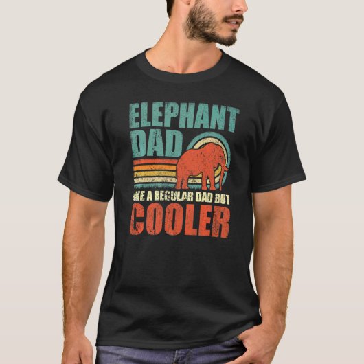 Mannen olifant vader als een gewone vader, maar ko t-shirt (Voorkant)