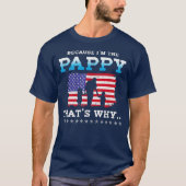Mannen omdat ik de Pappy Grandpa vaderdag ben T-shirt (Voorkant)