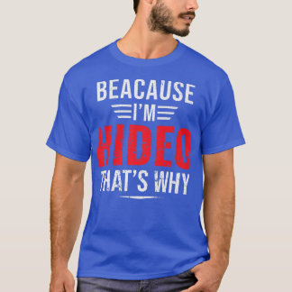 Mannen omdat ik Hideo ben... daarom noem ik Kerstm T-shirt