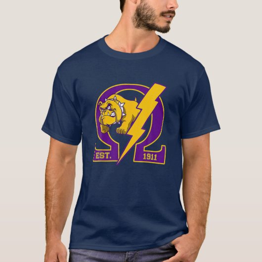 Mannen Omega-1911 Da Bruhz Bulldog Psi-Phi Ques T-shirt (Voorkant)