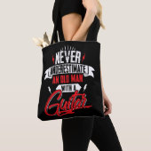 Mannen Onderschatten een oud man nooit met een git Tote Bag (Dichtbij)