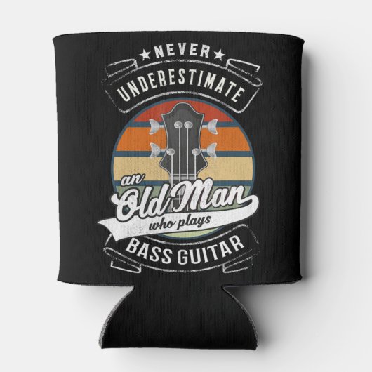 Mannen onderschatten nooit een oud Man dat de pas  Blikjeskoeler (Achterkant)