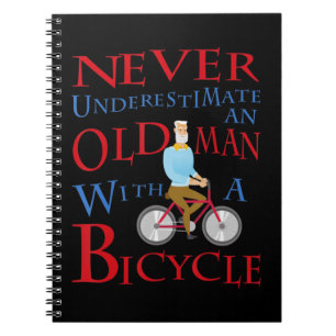 Mannen onderschatten nooit een oud Man met een fie Notitieboek