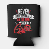 Mannen onderschatten nooit een oud Man met een git Blikjeskoeler (Achterkant)