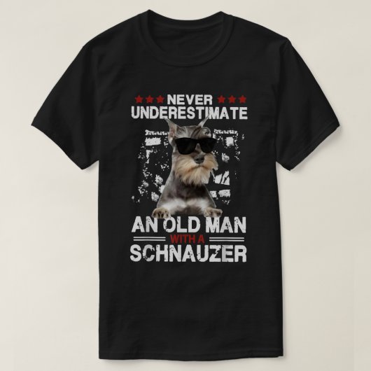 Mannen onderschatten nooit een oud Man met een sch T-shirt (Design voorkant)