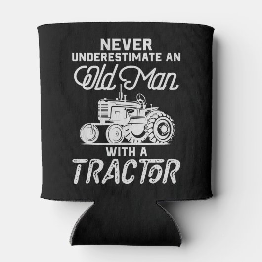 Mannen onderschatten nooit een oud Man met een tre Blikjeskoeler (Achterkant)