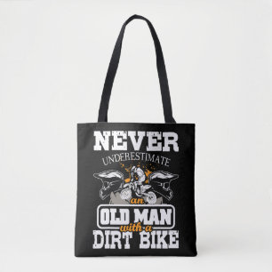 Mannen onderschatten nooit een oud Man met een vui Tote Bag