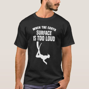 Mannen onderwaterduiker, freediving Freediving T-shirt