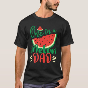 Mannen One in A Melon Dad Watermelon Birthday Vade T-shirt