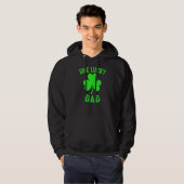 Mannen one Lucky Dad St Patricks Day Dad Funny Iri Hoodie (Voorkant volledig)
