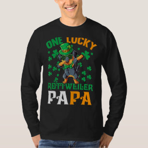 Mannen one Lucky Dog Papa Funny Rottweiler Dad St T-shirt