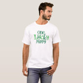 Mannen one Lucky Poppy Shamrock Leaf St Patricks D T-shirt (Voorkant volledig)