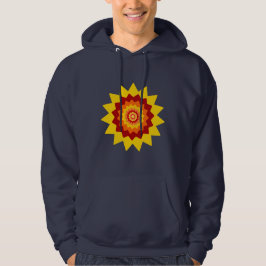 Mannen Oneven Flower Hoodie