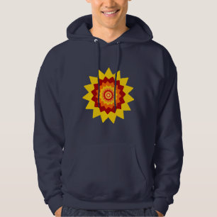 Mannen Oneven Flower Hoodie