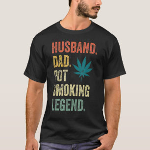 Mannen onkruidvader Stoner Husband Pot Smoker Hu T-shirt