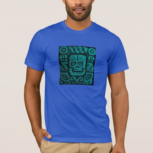 Mannen ontwerp van shirt met wieltjes in de Aztec- (Voorkant)