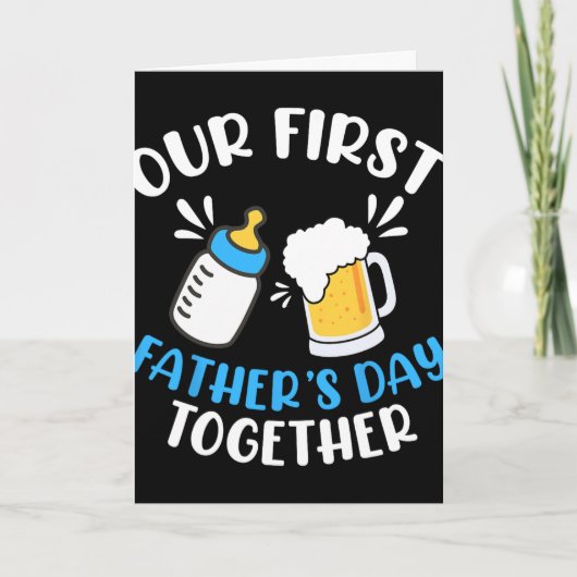 Mannen onze eerste Vaderdag samen Kaart (Voorkant)