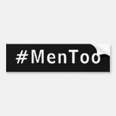 mannen ook #menner tegen geweld tegen mannen bumpersticker (Voorkant)