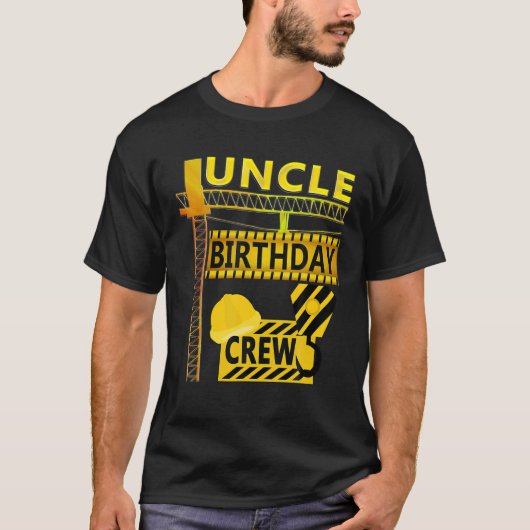 Mannen oom Birthday Crew B-Day Oom Bouw T-shirt (Voorkant)