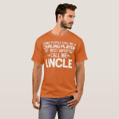 Mannen oom curling speler T-shirt coach ooms grapp (Voorkant volledig)