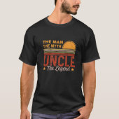 Mannen oom De Man Myth Legend Retro Funny Fathers T-shirt (Voorkant)
